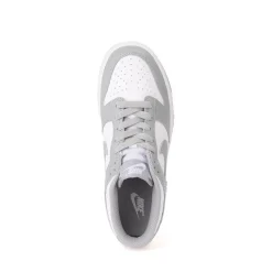 Nike Dunk Low Athletic Shoe - Big Kid - White / White / Light Smoke Grey
