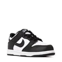 Nike Dunk Low Athletic Shoe - Little Kid - White / White / Black