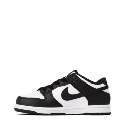 Nike Dunk Low Athletic Shoe - Little Kid - White / White / Black