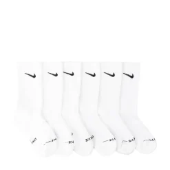 Nike Everyday Elevated Crew Socks 6 Pack - Little Kid - White