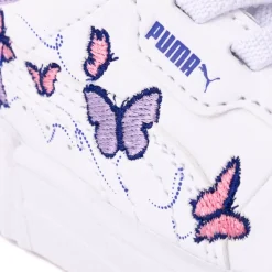 PUMA Carina 3.0 Butterfly Athletic Shoe - Baby / Toddler - White / Violet