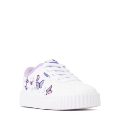PUMA Carina 3.0 Butterfly Athletic Shoe - Baby / Toddler - White / Violet