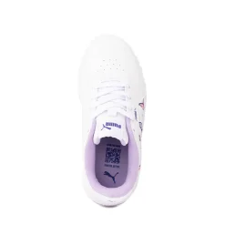 PUMA Carina 3.0 Butterfly Athletic Shoe - Little Kid / Big Kid - White / Violet