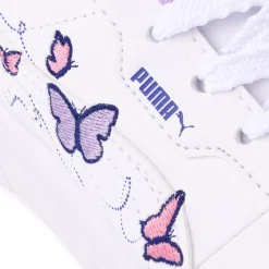 PUMA Carina 3.0 Butterfly Athletic Shoe - Little Kid / Big Kid - White / Violet