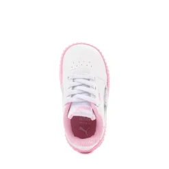 PUMA Carina 3.0 Butterfly Glitter Athletic Shoe - Baby / Toddler - White / Pink