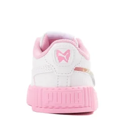 PUMA Carina 3.0 Butterfly Glitter Athletic Shoe - Baby / Toddler - White / Pink