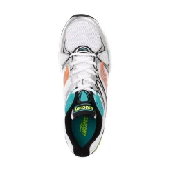 Saucony Ride Millennium Athletic Shoe - White / Mutant Green / Orange