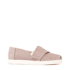 TOMS Alpargata Classic Glitter Slip-On Casual Shoe - Little Kid / Big Kid - Rose