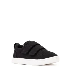 TOMS Cruz Double Strap Sneaker - Baby / Toddler / Little Kid - Black