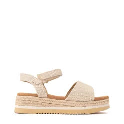 TOMS Diana Platform Sandal - Little Kid / Big Kid - Champagne Glimmer