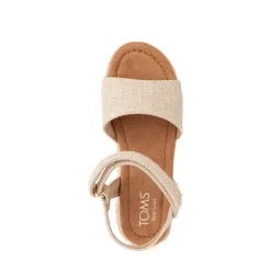 TOMS Diana Platform Sandal - Little Kid / Big Kid - Champagne Glimmer
