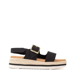 TOMS Giana Platform Sandal - Little Kid / Big Kid - Black
