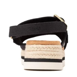 TOMS Giana Platform Sandal - Little Kid / Big Kid - Black