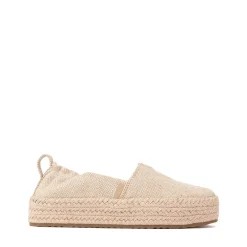 TOMS Valencia Platform Espadrille - Little Kid / Big Kid - Champagne Glimmer