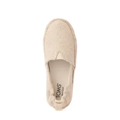 TOMS Valencia Platform Espadrille - Little Kid / Big Kid - Champagne Glimmer
