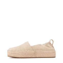 TOMS Valencia Platform Espadrille - Little Kid / Big Kid - Champagne Glimmer