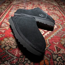 UGG® Classic Slip-On Slipper - Little Kid / Big Kid - Black