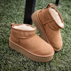UGG® Classic Ultra Mini Platform Boot - Little Kid / Big Kid - Chestnut