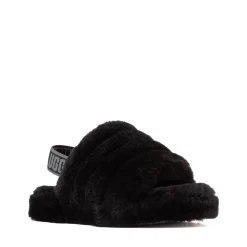 UGG® Fluff Yeah Slide - Little Kid / Big Kid - Black