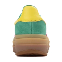 Womens adidas Gazelle Bold Athletic Shoe - Court Green / Lucid Pink / Pure Sulfur