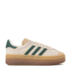 Womens adidas Gazelle Bold Athletic Shoe - Cream White / Collegiate Green / Magic Beige