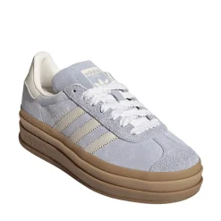 Womens adidas Gazelle Bold Athletic Shoe - Crystal Sky / Chalk Pearl / Ice Gold Metallic