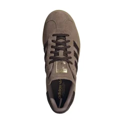 Womens adidas Gazelle Bold Athletic Shoe - Earth Strata / Aurora Coffee / Gold Metallic