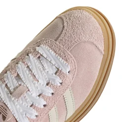 Womens adidas Gazelle Bold Athletic Shoe - Sandy Pink / Off White / Copper Metallic