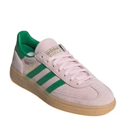 Womens adidas Handball Spezial Athletic Shoe - Clear Pink / Green / Gold Metallic