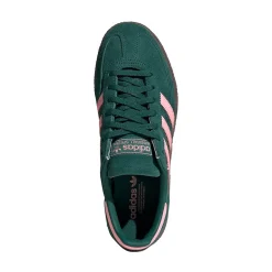 Womens adidas Handball Spezial Athletic Shoe - Collegiate Green / Pink Spark / Gold Metallic