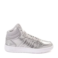 Womens adidas Hoops Mid 3.0 Athletic Shoe - Silver