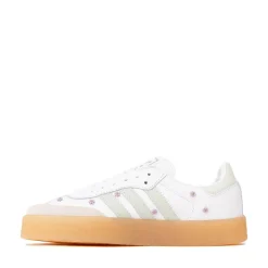 Womens adidas Sambae Athletic Shoe - White / Linen Green / Gum