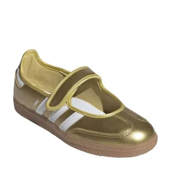 Womens adidas Samba Jane Athletic Shoe - Gold Metallic / Cloud White / Gum
