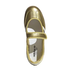 Womens adidas Samba Jane Athletic Shoe - Gold Metallic / Cloud White / Gum