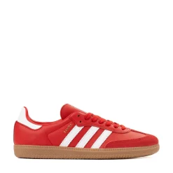 Womens adidas Samba OG Athletic Shoe - Better Scarlet / Cloud White / Gold Metallic