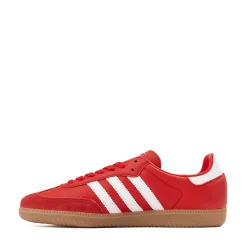 Womens adidas Samba OG Athletic Shoe - Better Scarlet / Cloud White / Gold Metallic