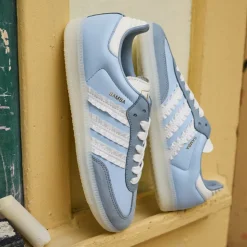 Womens adidas Samba OG Athletic Shoe - Clear Sky / Tactile Blue / Off White