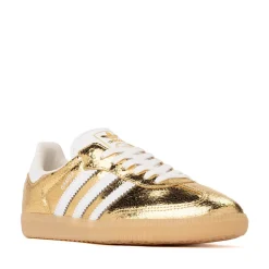 Womens adidas Samba OG Athletic Shoe - Gold Metallic / White / Core White