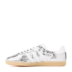 Womens adidas Samba OG Athletic Shoe - Silver Metallic / Cloud White / Gum