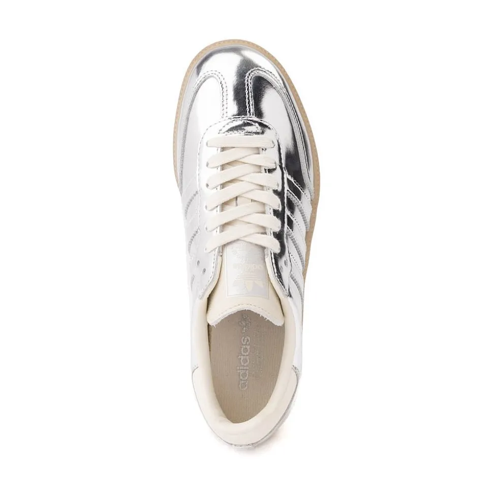 Womens adidas Samba OG Athletic Shoe - Silver Metallic / Silver Metallic / Gum