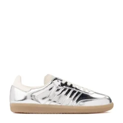 Womens adidas Samba OG Athletic Shoe - Silver Metallic / Silver Metallic / Gum