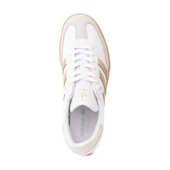 Womens adidas Samba OG Athletic Shoe - White / Wonder Gold Metallic / Grey One