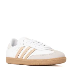 Womens adidas Samba OG Athletic Shoe - White / Wonder Gold Metallic / Grey One