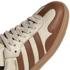 Womens adidas Samba OG Athletic Shoe - Wonder White / Dusky Bronze / Gold Metallic