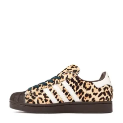 Womens adidas Superstar II Athletic Shoe - Dark Brown / Ivory / Gold Metallic