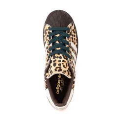 Womens adidas Superstar II Athletic Shoe - Dark Brown / Ivory / Gold Metallic