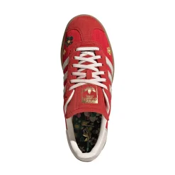 Womens adidas x Liberty London Gazelle Bold Athletic Shoe - Better Scarlet / Off White / EQT Yellow