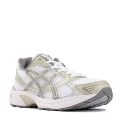 Womens ASICS Gel-1130 Athletic Shoe - White / Dried Leaf Green