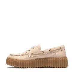 Womens Clarks Torhill Boat Shoe - Cream