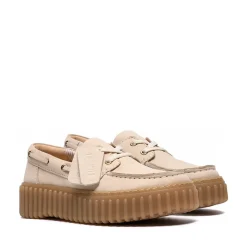 Womens Clarks Torhill Boat Shoe - Cream